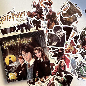 Набор наклейок Harry Potter стікери наліпки 60 шт Гаррі Поттер