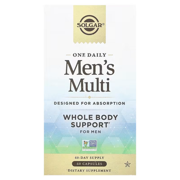 Мультивітаміни для чоловіків Solgar (One Daily Men's Multi) 60 капсул SOL62016
