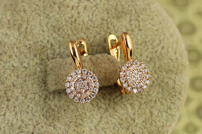 Сережки Xuping Jewelry Ореол чистоти 1,5 см золотисті
