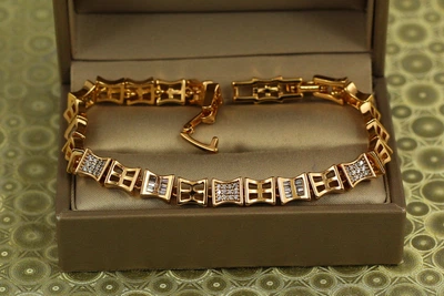 Браслет Xuping Jewelry Алгоритм 19,5 см 6 мм золотистый
