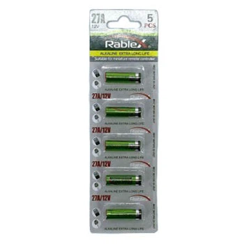 Батарейки Rablex 27A 12V 5 шт Alkaline