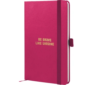 Книга записна Axent Partner Brave 8201-50-1-A, 125x195 мм, 96 аркушів, клітинка, малинова