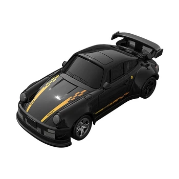 Міні дрифт машинка на радіокеруванні KFPLAN KF20 1:64 4WD з LED-підсвіткою та швидкою зарядкою (Чорний)