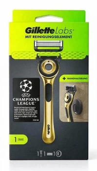 Станок для гоління чоловічий (Бритва) Gillette Labs з 1 змінним картриджем та підставкою на стіну Gold