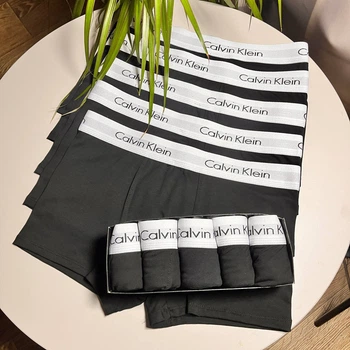 Чоловічі труси боксери Calvin Klein Original Чорні набір 5 шт. Black M