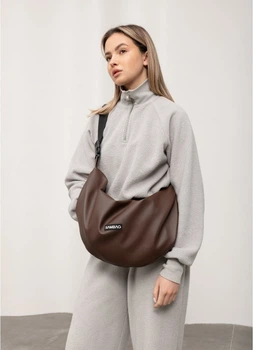 Женская сумка Sambag HOBO Comfy шоколадная 50x28x5 см эко-кожа городская Sambag 55178
