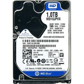 Жесткий диск для ноутбука 2.5" 1TB WD (WD10JPVX) WD WD10JPVX 1040571