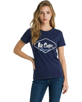 Футболка женская Lee Cooper Diamond 65987022 XXL темно-синяя (2659870225105)