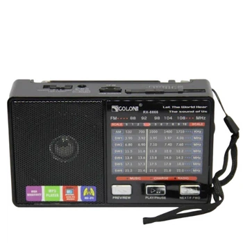 Радиоприемник с Bluetooth-соединением MP3, USB GOLON RX8866 Черный