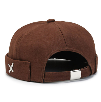 Кепка докер X Docker cap Коричнева розмір one size унісекс без козирка (ІІ) 34531