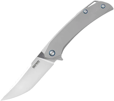 Нож складной туристический SRM Asika 154CM / Titanium Серый (1411-TZ)