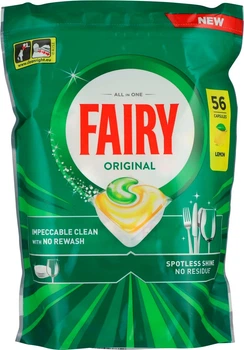 Капсули для посудомийної машини Fairy All in 1 Original Лимон, 56 шт