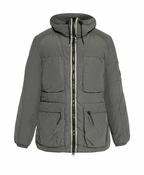 C.P. Company Long Flatt Nylon Down Lens Jacket - чоловіча пухова парка, синьо-сіра (orion blue) , XL