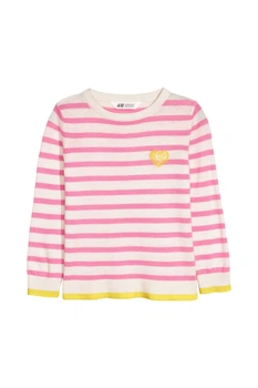 Кофта H&M 4-6Т (110-116 см) для дівчинки кольорова в смужку