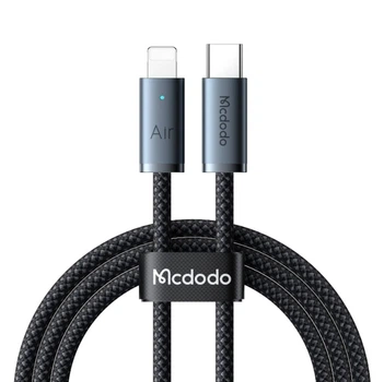 Кабель McDodo 36W USB-C to Lightning Cable 1.2m with Light (CA-7780) Black
