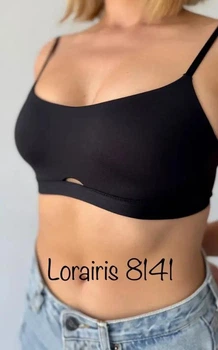 Бюстгальтер-топ с мягкой чашкой Lora Iris 8141. Чорный. Размер L