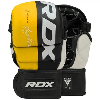 Перчатки для MMA RDX T6 Sparring Gloves (GGR-T6Y) Black/Yellow S