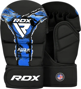 Рукавички для MMA RDX Grappling Gloves Shooter Aura F17 (GSR-F17BU) Black/Blue M