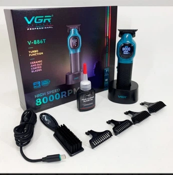 Тример для стрижки волосся VGR V-886T BLUE 8000RPM