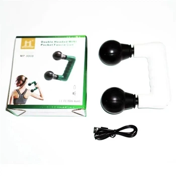 Вібромасажер для м'язів Maxtop MP-8808 Massage Gun акумуляторний перкусійний масажер 4 режими 3200 об/хв 20 Вт USB 1000 мАг для шиї спини плечей ног всього тіла