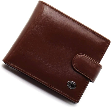Портмоне мужское кожаное с застёжкой ST Leather ST103 коричневое (JDT-0849850)