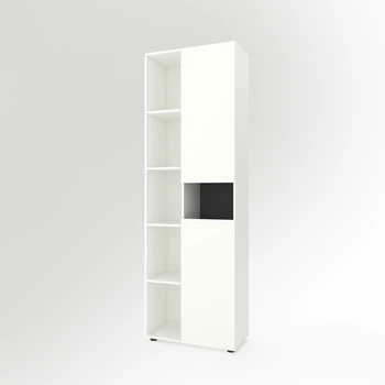 Шкаф розпашний Metkas Home 700x350x2130 мм, ЛДСП Білий сніг-Антрацит (MB006LWA)