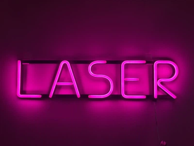 Неоновая вывеска Laser 500x120 Розовый