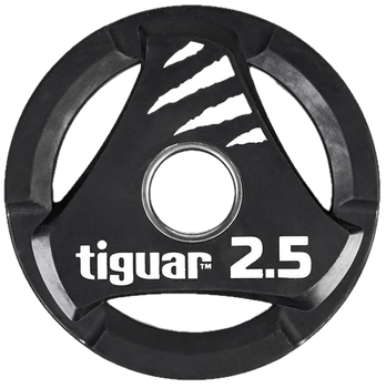Talerz Olimpijski Tiguar PU 2.5 kg Czarny TI-WTPU00250 (5902860490883)