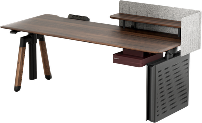 Компьютерный стол с электрорегулировкой высоты Sihoo D07 1.8m Walnut/Black