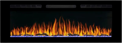 Электрокамин ArtiFlame AF50WR настенный / встраиваемый с 3D эффектом пламени, обогревом и звуком горения огня