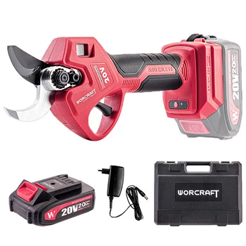 Аккумуляторный бесщеточный секатор WORCRAFT CSC-S20LiBAM, садовый 20В с аккумулятором