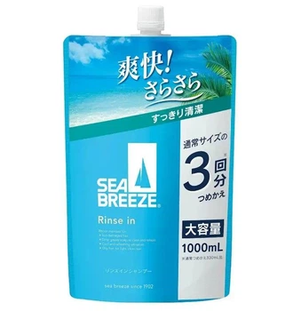 Освіжаючий шампунь-ополіскувач Shiseido Sea Breeze Rinse-in Shampoo, поповнення 1000 мл