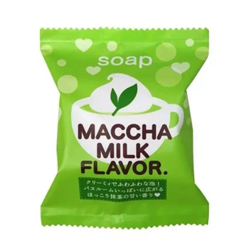 Косметическое мыло с матча и экстрактом молочнокислых бактерий Pelican Matcha Miriku sekken Macca Milk Flavor , 80 г