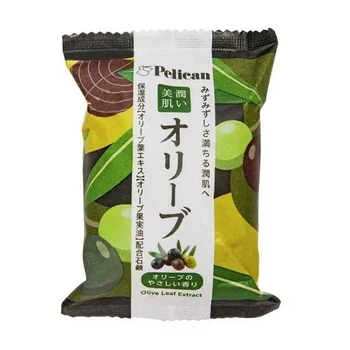 Косметическое мыло с маслом и экстрактом листьев оливы Pelican Family Soap Olive , 80 г