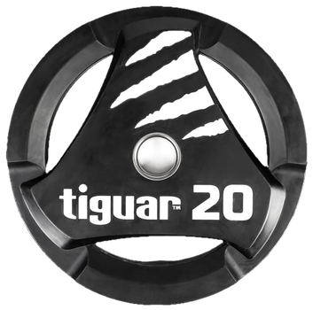 Talerz Olimpijski Tiguar PU 20 kg Czarny TI-WTPU02000 (5902860490920)