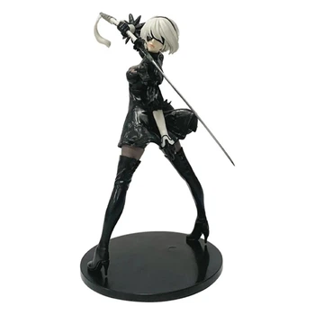 Коллекционная аниме фигурка NieR Automata YoRHa 2B с мечем (YoRHa No.2 Type B), 18 см, PVC, 1:12, подарок, без фирменной коробки