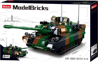 Конструктор Sluban Army Battle Tank Europe 766 деталей 2499457 (6938242957094)