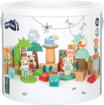 Klocki drewniane Small Foot Jungle Friends FSC 50 elementów 5420169 (4020972127686)