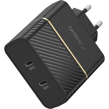 Мережевий зарядний пристрій Otterbox Wall Charger 50W 2x USB-C Black (840104219256)