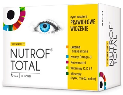 Вітамінно-мінеральний комплекс з вітаміном D3 для зору Thea Polska Nutrof Total 60 капсул (36620420038069)