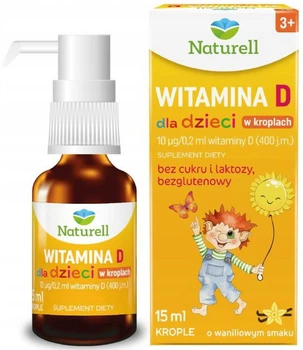 Вітамін D для дітей USP Zdrowie Naturell у краплях 15 мл (5904569253868)