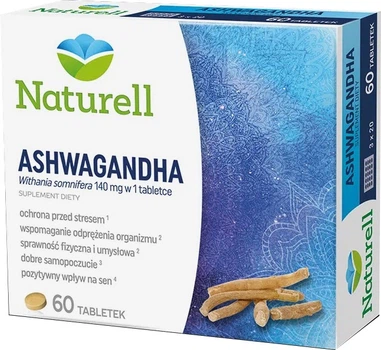 Ашваганда Naturell Ashwagandha 60 таблеток (5903031280296)