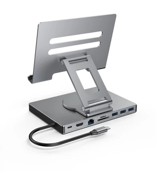 Док станція підставка Blueendless ST901A 9 в 1 USB Type-C концентратор для планшета ПРРО 9 портів