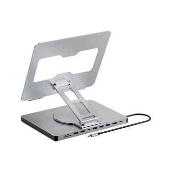 Док станція підставка Blueendless ST108A 10 в 1 USB Type-C концентратор для ноутбука планшета ПРРО 10 портів