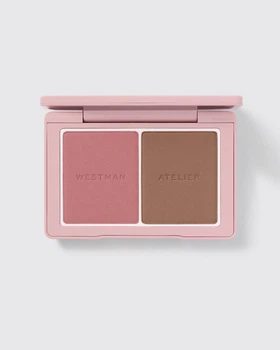 Палетка для макіяжу обличчя без тальку (контур + рум яна), 4.8 г Westman Atelier The Powder Duo Petal & Biscuit