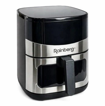 Багатофункціональна аерогриль мультипіч Rainberg RB 2295 3800W аерофрітюрниця безмасляна з сенсорним керуванням на 8,5 л чорна