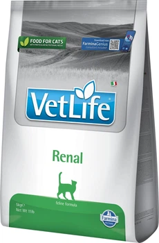 Сухий корм Farmina VetLife Renal дієтичний корм для кішок для підтримки функції нирок - 5 кг