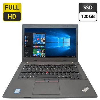 Ноутбук Lenovo ThinkPad L460 / 14" (1920x1080) IPS / Intel Core i5-6200U (2 (4) ядра по 2.3 - 2.8 GHz) / 8 GB DDR3 / 120 GB SSD / Intel HD Graphics 520 / WebCam б/у