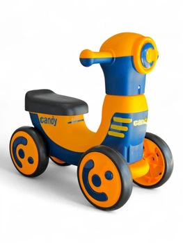 Детский толокар Scooter Candy 6188 с музыкой и подсветкой возраст от 1 года Yellow-Blue