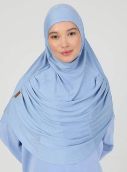 Хіджаб Готовий Цільний Tesettur Turban Ecardin St406 One Size Блакитний